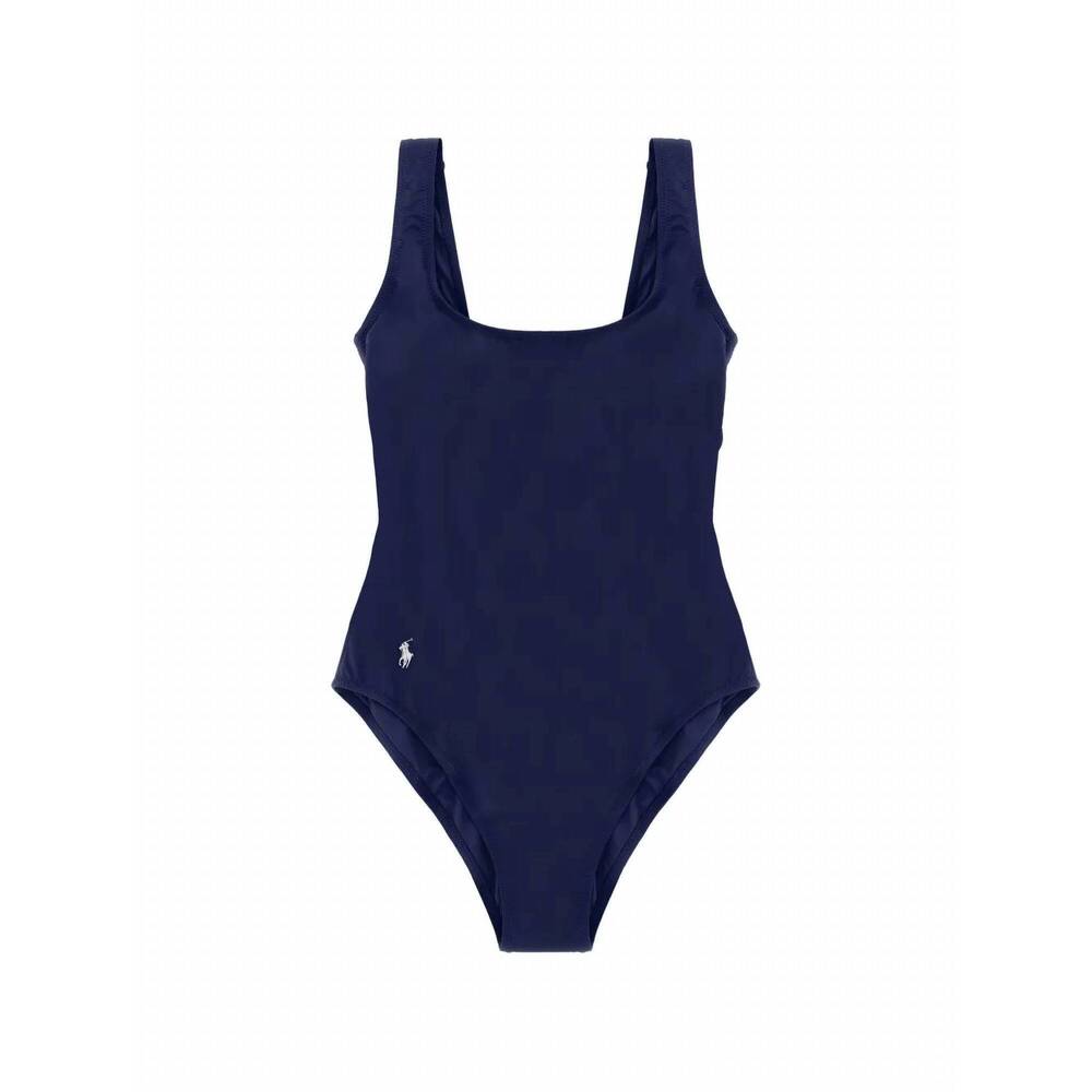 NEW POLO RALPH LAUREN women's martinique pony embroidered swimsuit in navy